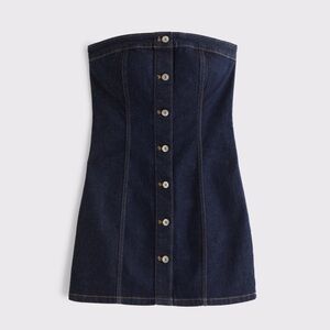 NWT Abercrombie & Fitch Mara Strapless Denim Mini Dress. SOLD OUT online in L!